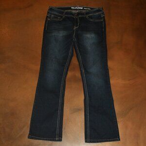 Wallflower Pants 15 Long Blue Denim Jean Flare The Luscious Curvy 35x32.5 Womens